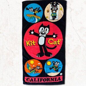 Vintage Kit Cat klock clock Beach Towel